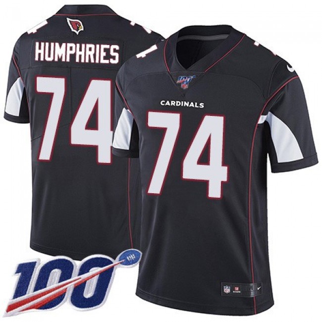Nike Cardinals #74 D.J. Humphries Black Alternate Men's Stitched NFL 100th Season Vapor Limited Jersey