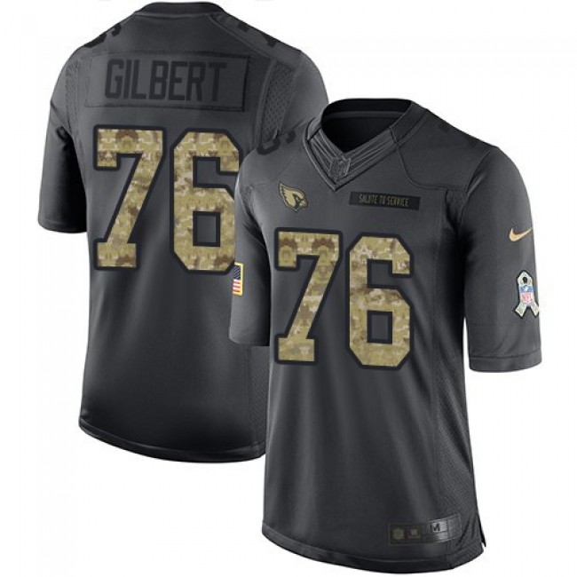 Nike Cardinals #76 Marcus Gilbert Black Men's Stitched NFL Limited 2016 Salute to Service Jersey