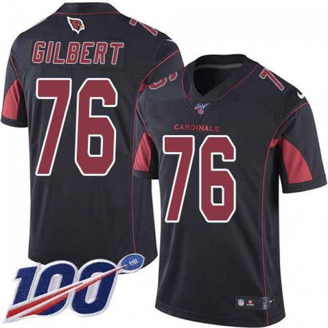 Nike Cardinals #76 Marcus Gilbert Black Men's Stitched NFL Limited Rush 100th Season Jersey