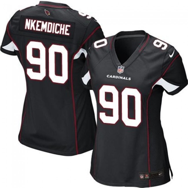 Women's Cardinals #90 Robert Nkemdiche Black Alternate Stitched NFL Elite Jersey