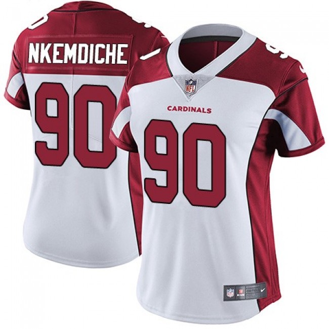 Women's Cardinals #90 Robert Nkemdiche White Stitched NFL Vapor Untouchable Limited Jersey