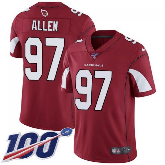 Nike Cardinals #97 Zach Allen Red Team Color Men's Stitched NFL 100th Season Vapor Limited Jersey