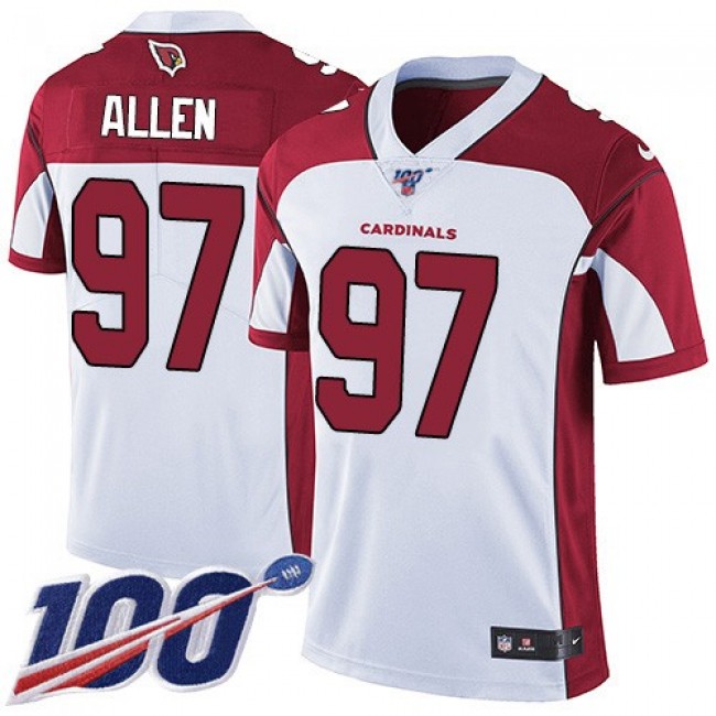 Nike Cardinals #97 Zach Allen White Men's Stitched NFL 100th Season Vapor Limited Jersey