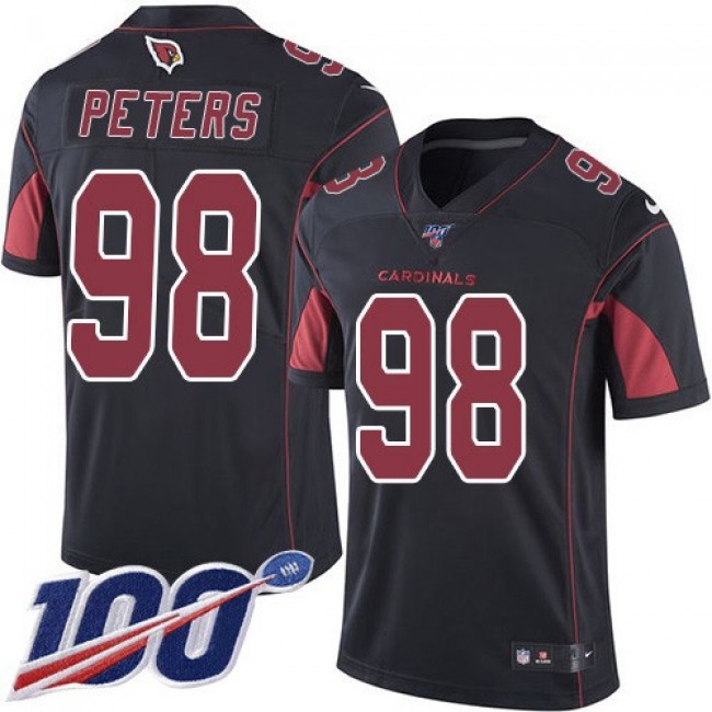 Nike Cardinals #98 Corey Peters Black Men's Stitched NFL Limited Rush 100th Season Jersey