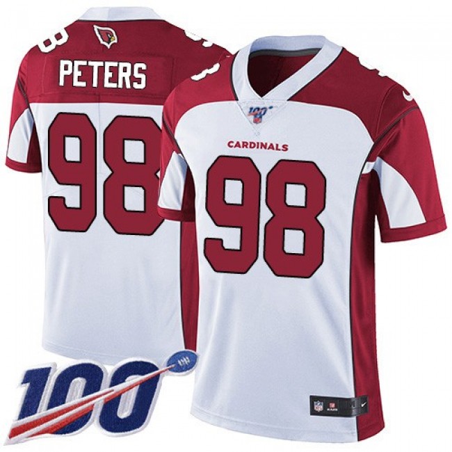 Nike Cardinals #98 Corey Peters White Men's Stitched NFL 100th Season Vapor Limited Jersey