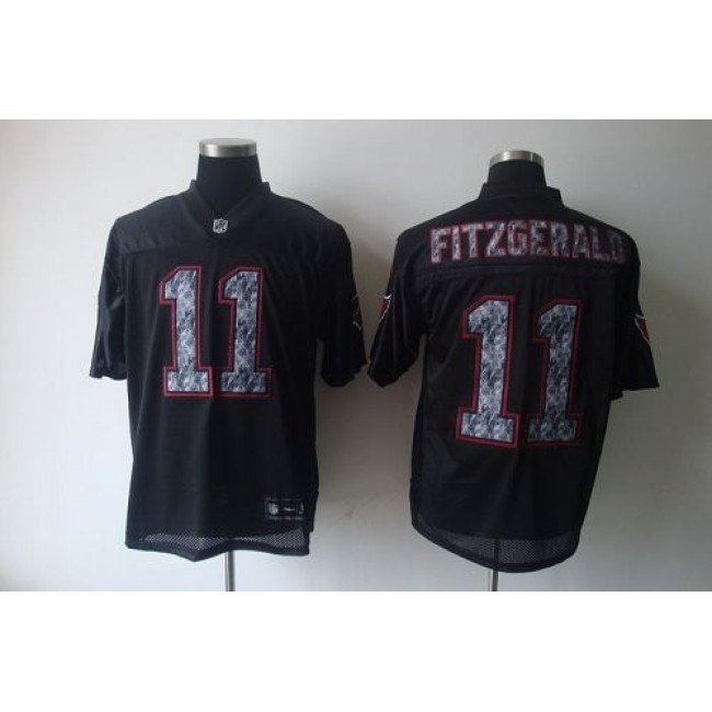 Sideline Black United Cardinals #11 Larry Fitzgerald Black Stitched NFL Jersey