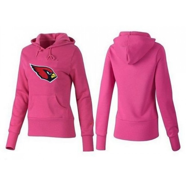 Women's Arizona Cardinals Logo Pullover Hoodie Pink Jersey