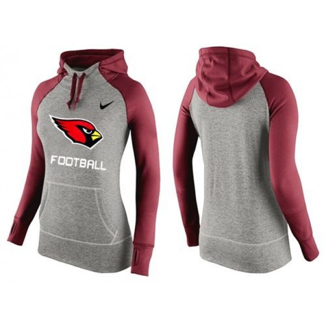 Women's Arizona Cardinals Hoodie Grey Red-1 Jersey