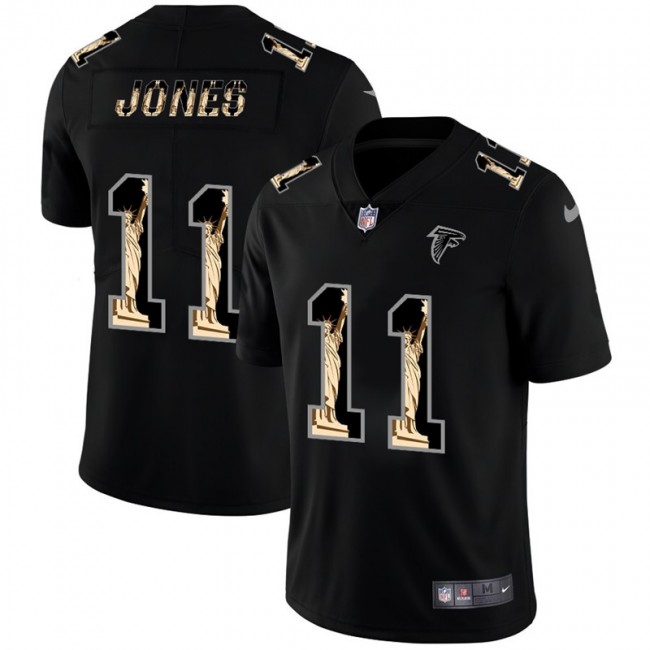 Atlanta Falcons #11 Julio Jones Carbon Black Vapor Statue Of Liberty Limited NFL Jersey