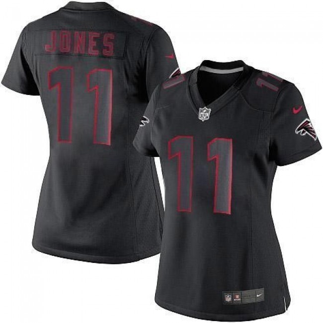 Women's Falcons #11 Julio Jones Black Impact Stitched NFL Limited Jersey