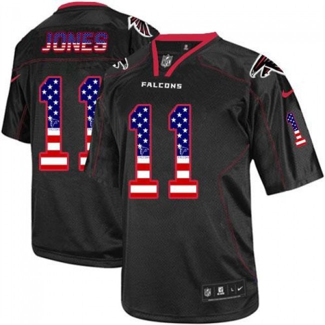 افضل كريم لاثار الحبوب Nike Atlanta Falcons #11 Julio Jones Black Men's Stitched NFL Limited Rush USA Flag Jersey لغة اردو