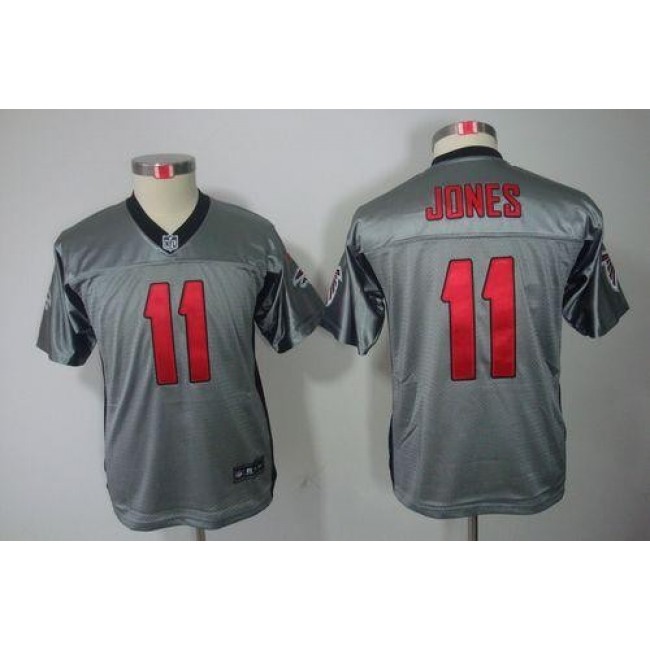 Atlanta Falcons #11 Julio Jones Grey Shadow Youth Stitched NFL Elite Jersey