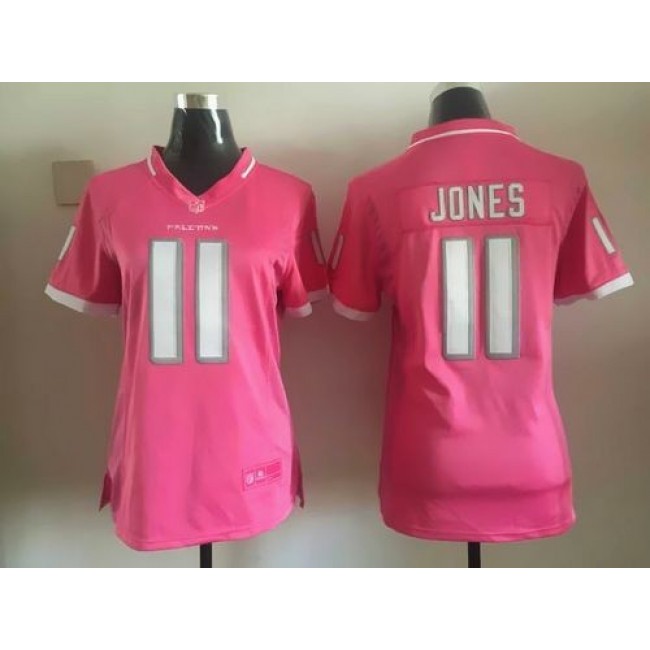 Women's Falcons #11 Julio Jones Pink Stitched NFL Elite Bubble Gum Jersey