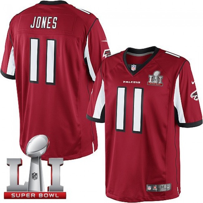 Atlanta Falcons #11 Julio Jones Red Team Color Super Bowl LI 51 Youth Stitched NFL Limited Jersey