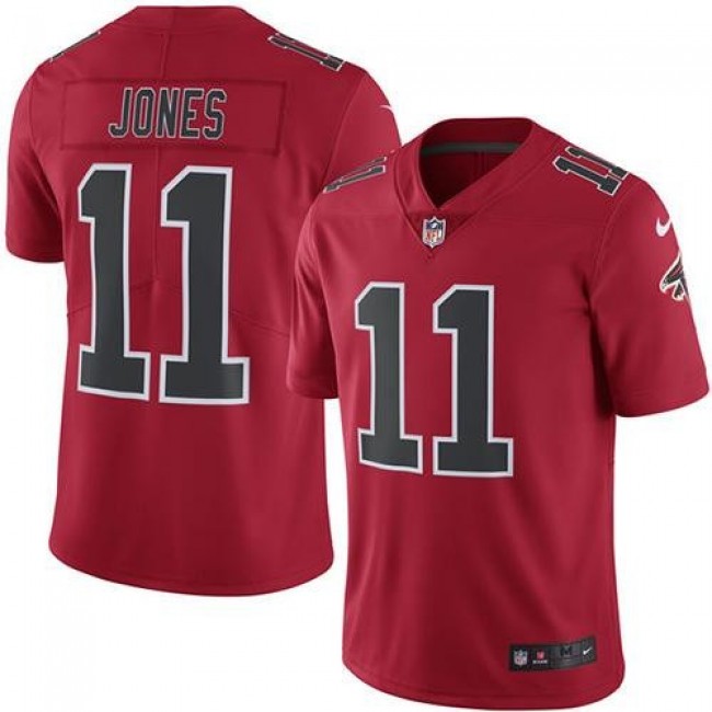 Atlanta Falcons #11 Julio Jones Red Youth Stitched NFL Limited Rush Jersey