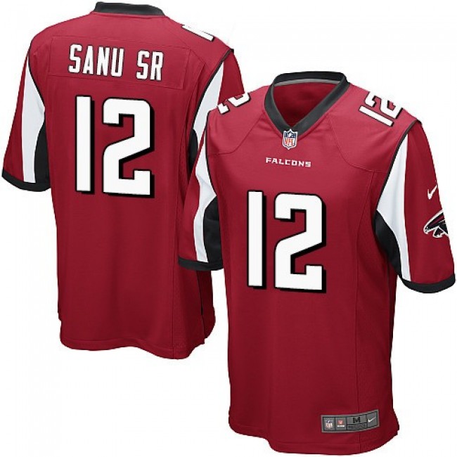 Atlanta Falcons #12 Mohamed Sanu Sr Red Team Color Youth Stitched NFL Elite Jersey