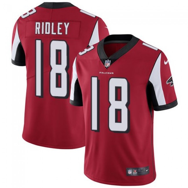 Nike Falcons #18 Calvin Ridley Red Team Color Men's Stitched NFL Vapor Untouchable Limited Jersey