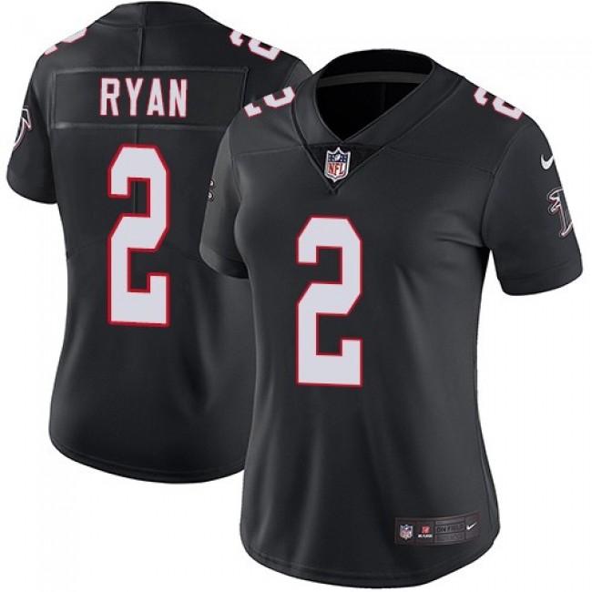 Women's Falcons #2 Matt Ryan Black Alternate Stitched NFL Vapor Untouchable Limited Jersey
