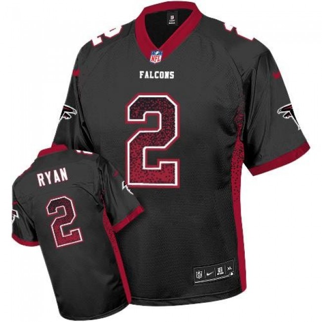 Atlanta Falcons #2 Matt Ryan Black Alternate Youth Stitched NFL Elite Drift Fashion Jersey