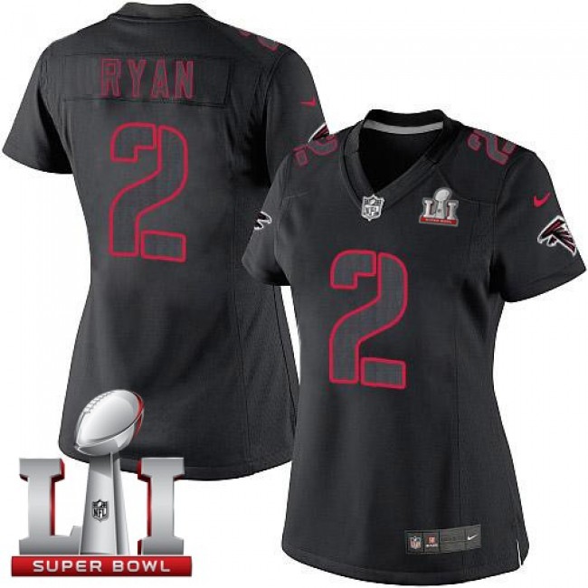 Women's Falcons #2 Matt Ryan Black Impact Super Bowl LI 51 Stitched NFL Limited Jersey