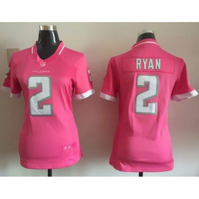 Women's Falcons #2 Matt Ryan Pink Stitched NFL Elite Bubble Gum Jersey