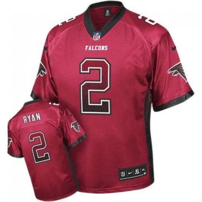 Atlanta Falcons #2 Matt Ryan Red Team Color Youth Stitched NFL Elite Drift Fashion Jersey