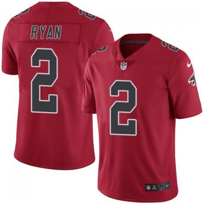 Atlanta Falcons #2 Matt Ryan Red Youth Stitched NFL Limited Rush Jersey