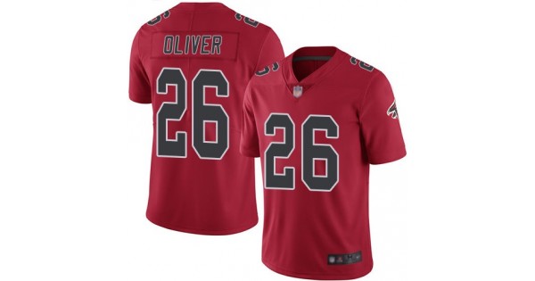 اسكادا القديم Nike Falcons #20 Isaiah Oliver Red Team Color Men's Stitched NFL Vapor Untouchable Limited Jersey خلفية سكري