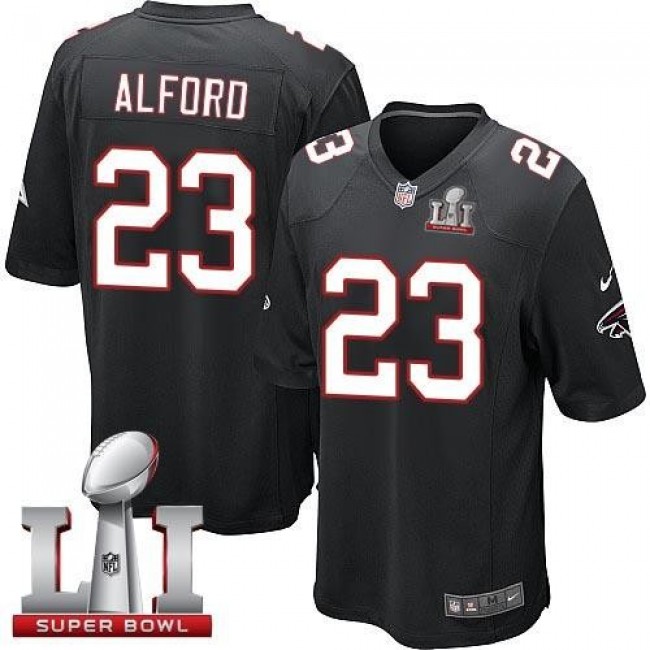 Atlanta Falcons #23 Robert Alford Black Alternate Super Bowl LI 51 Youth Stitched NFL Elite Jersey