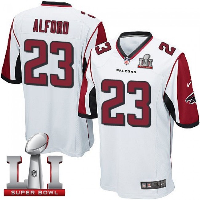 Atlanta Falcons #23 Robert Alford White Super Bowl LI 51 Youth Stitched NFL Elite Jersey