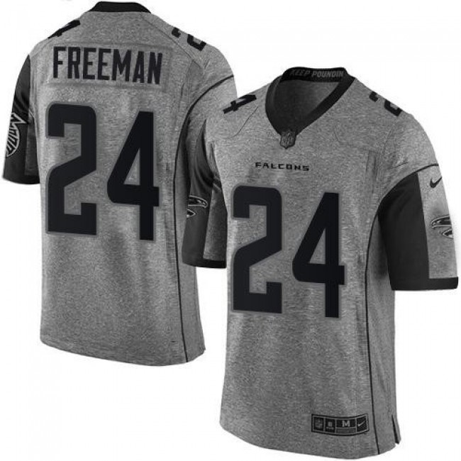 Nike Falcons #24 Devonta Freeman Gray Men's Stitched NFL Limited Gridiron Gray Jersey
