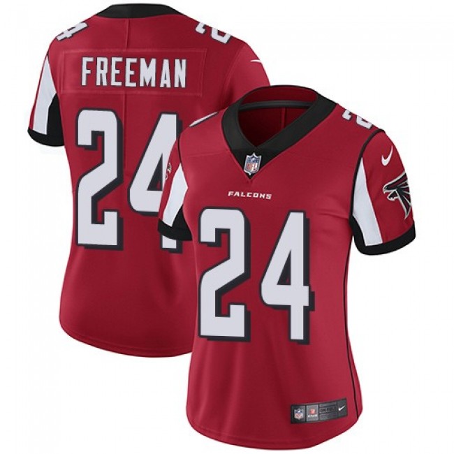 Women's Falcons #24 Devonta Freeman Red Team Color Stitched NFL Vapor Untouchable Limited Jersey