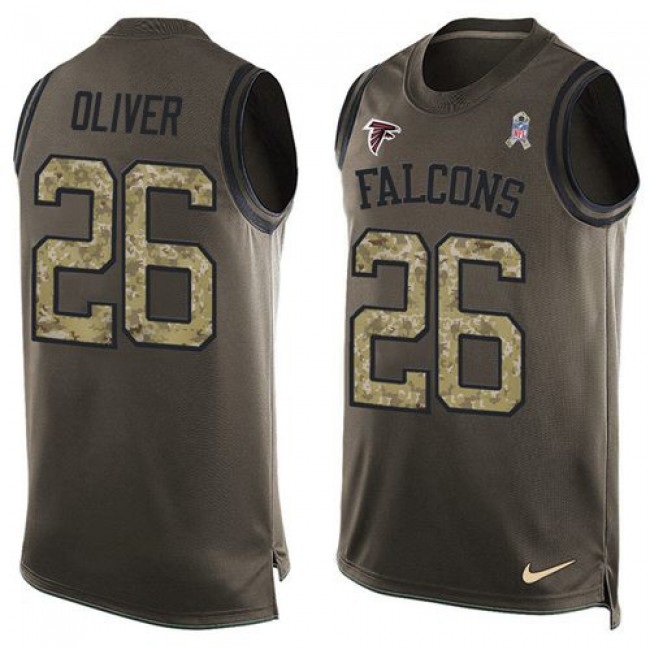 Nike Falcons #26 Isaiah Oliver Green Men's Stitched NFL Limited Salute To Service Tank Top Jersey
