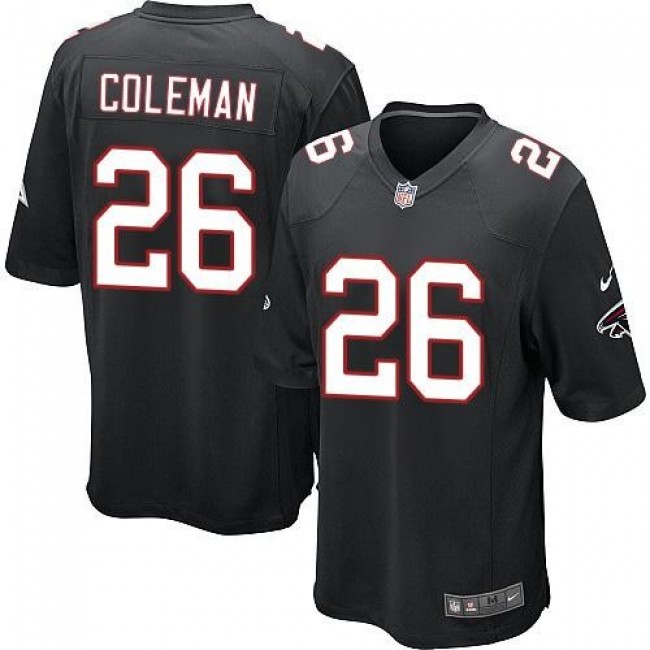 النشمي Atlanta Falcons #26 Tevin Coleman Black Alternate Youth Stitched NFL Elite  Jersey النشمي