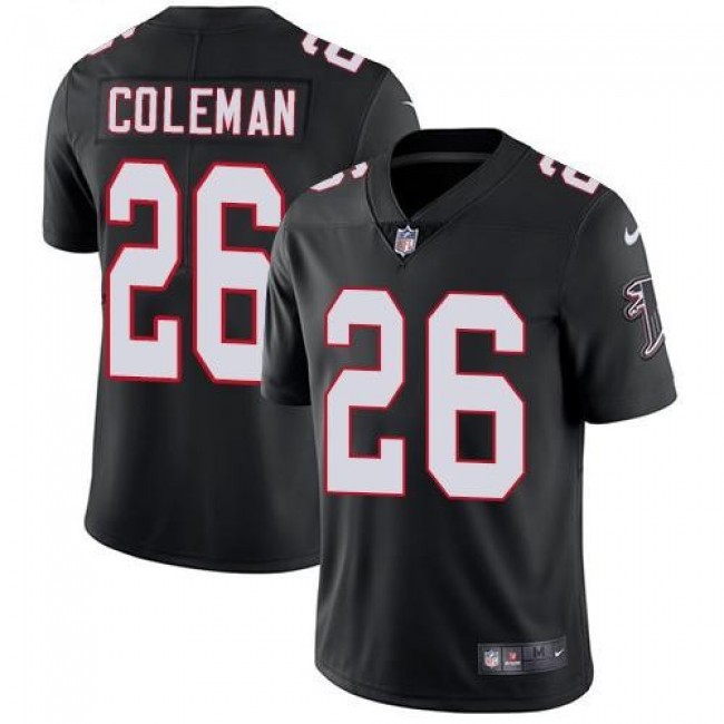 Atlanta Falcons #26 Tevin Coleman Black Alternate Youth Stitched NFL Vapor Untouchable Limited Jersey