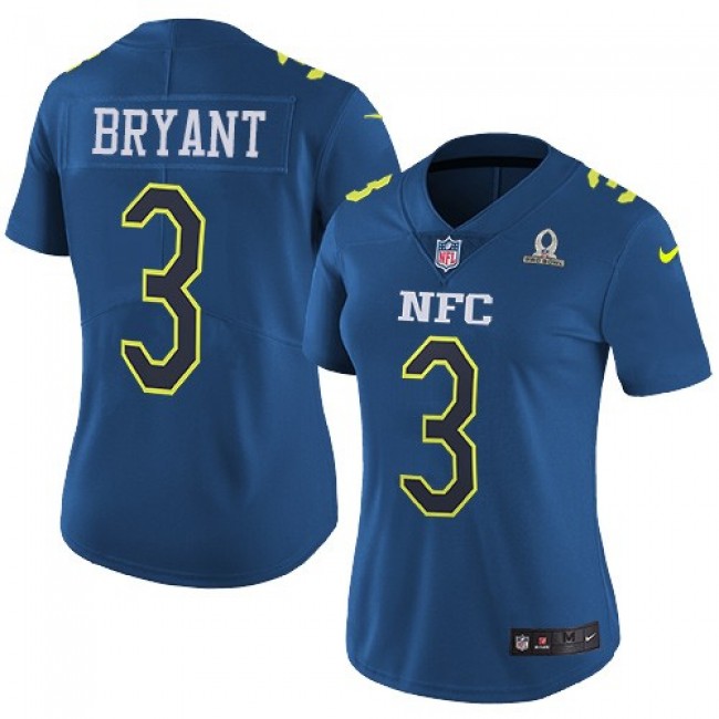 Women's Falcons #3 Matt Bryant Navy Stitched NFL Limited NFC 2017 Pro Bowl Jersey