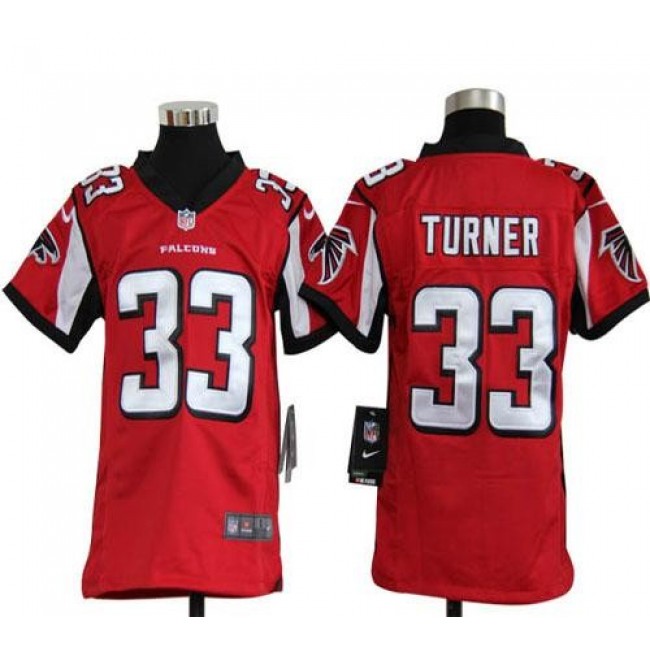 Atlanta Falcons #33 Michael Turner Red Team Color Youth Stitched NFL Elite Jersey