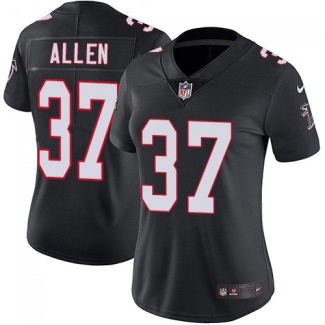 Women's Falcons #37 Ricardo Allen Black Alternate Stitched NFL Vapor Untouchable Limited Jersey