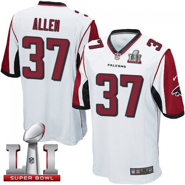 Atlanta Falcons #37 Ricardo Allen White Super Bowl LI 51 Youth Stitched NFL Elite Jersey