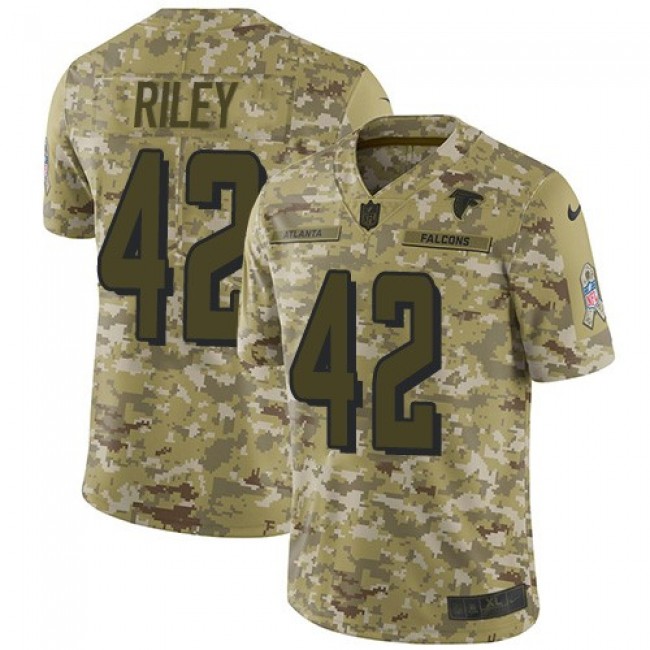 Nike Falcons #42 Duke Riley Camo Men's Stitched NFL Limited 2018 Salute To Service Jersey
