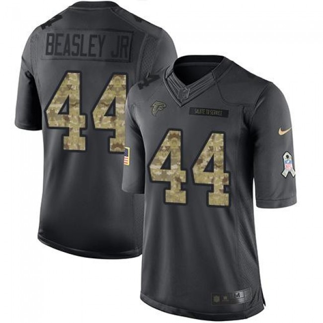 Atlanta Falcons #44 Vic Beasley Jr Black Youth Stitched NFL Limited 2016 Salute to Service Jersey