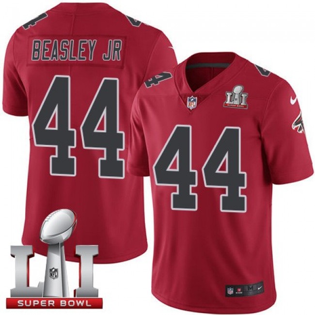 Atlanta Falcons #44 Vic Beasley Jr Red Super Bowl LI 51 Youth Stitched NFL Limited Rush Jersey