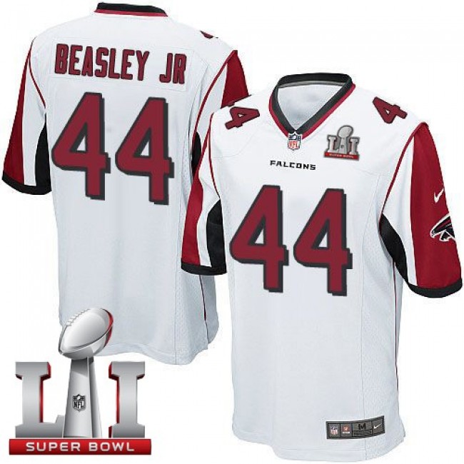 Atlanta Falcons #44 Vic Beasley Jr White Super Bowl LI 51 Youth Stitched NFL Elite Jersey
