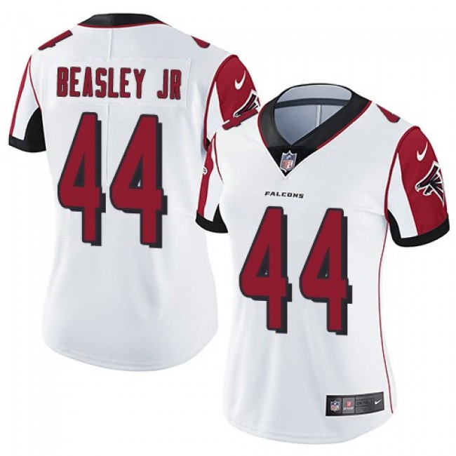 Women's Falcons #44 Vic Beasley Jr White Stitched NFL Vapor Untouchable Limited Jersey