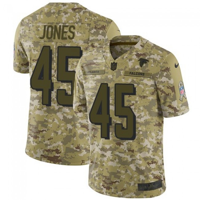 Nike Falcons #45 Deion Jones Camo Men's Stitched NFL Limited 2018 Salute To Service Jersey