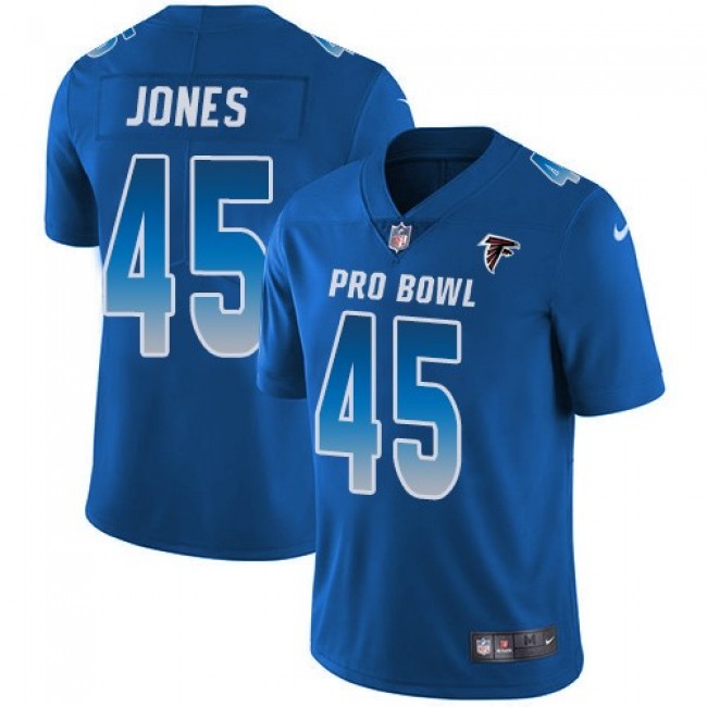 Nike Falcons #45 Deion Jones Royal Men's Stitched NFL Limited NFC 2018 Pro Bowl Jersey