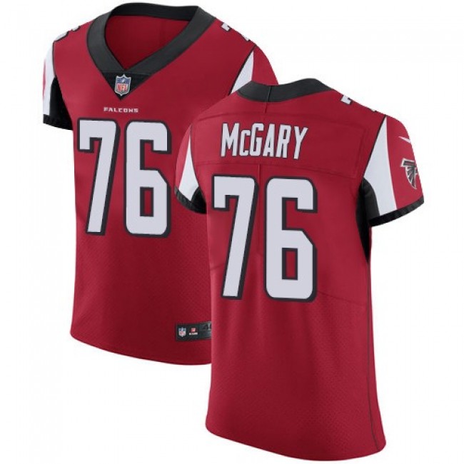 Nike Falcons #76 Kaleb McGary Red Team Color Men's Stitched NFL Vapor Untouchable Elite Jersey