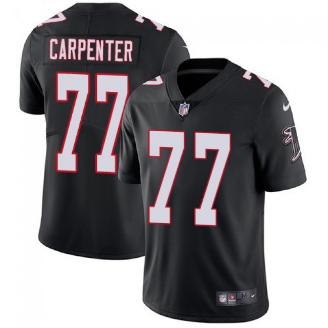 Nike Falcons #77 James Carpenter Black Alternate Men's Stitched NFL Vapor Untouchable Limited Jersey
