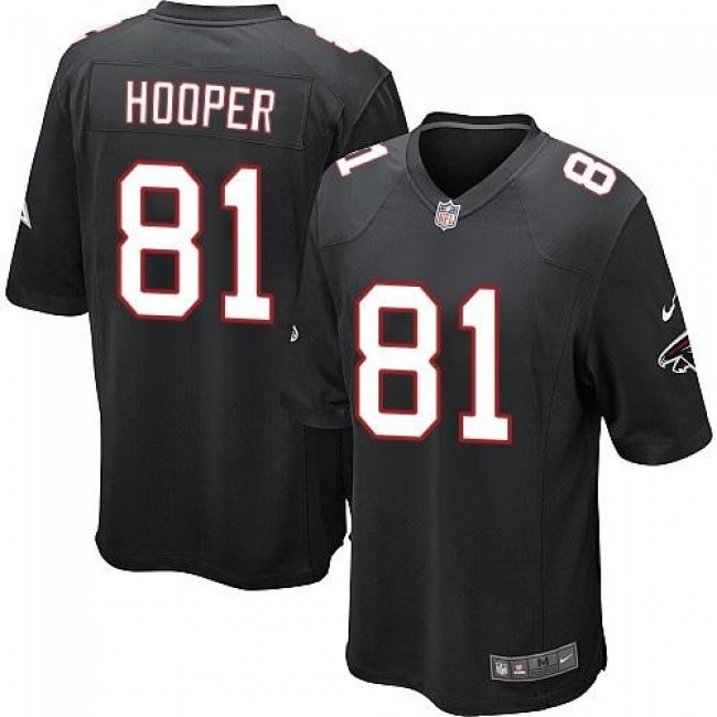 Atlanta Falcons #81 Austin Hooper Black Alternate Youth Stitched NFL Elite Jersey