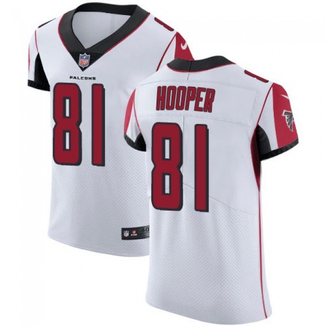 Nike Falcons #81 Austin Hooper White Men's Stitched NFL Vapor Untouchable Elite Jersey